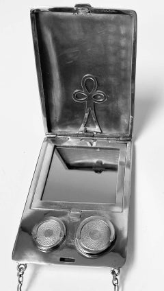 Art Deco Sterling Combination Coin Compact Card Case, American, circa 1920