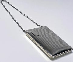 Art Deco Sterling Combination Sovereign Compact Card Case, American, circa 1920