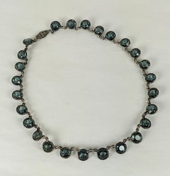 Art Deco Sterling Crystal Necklace