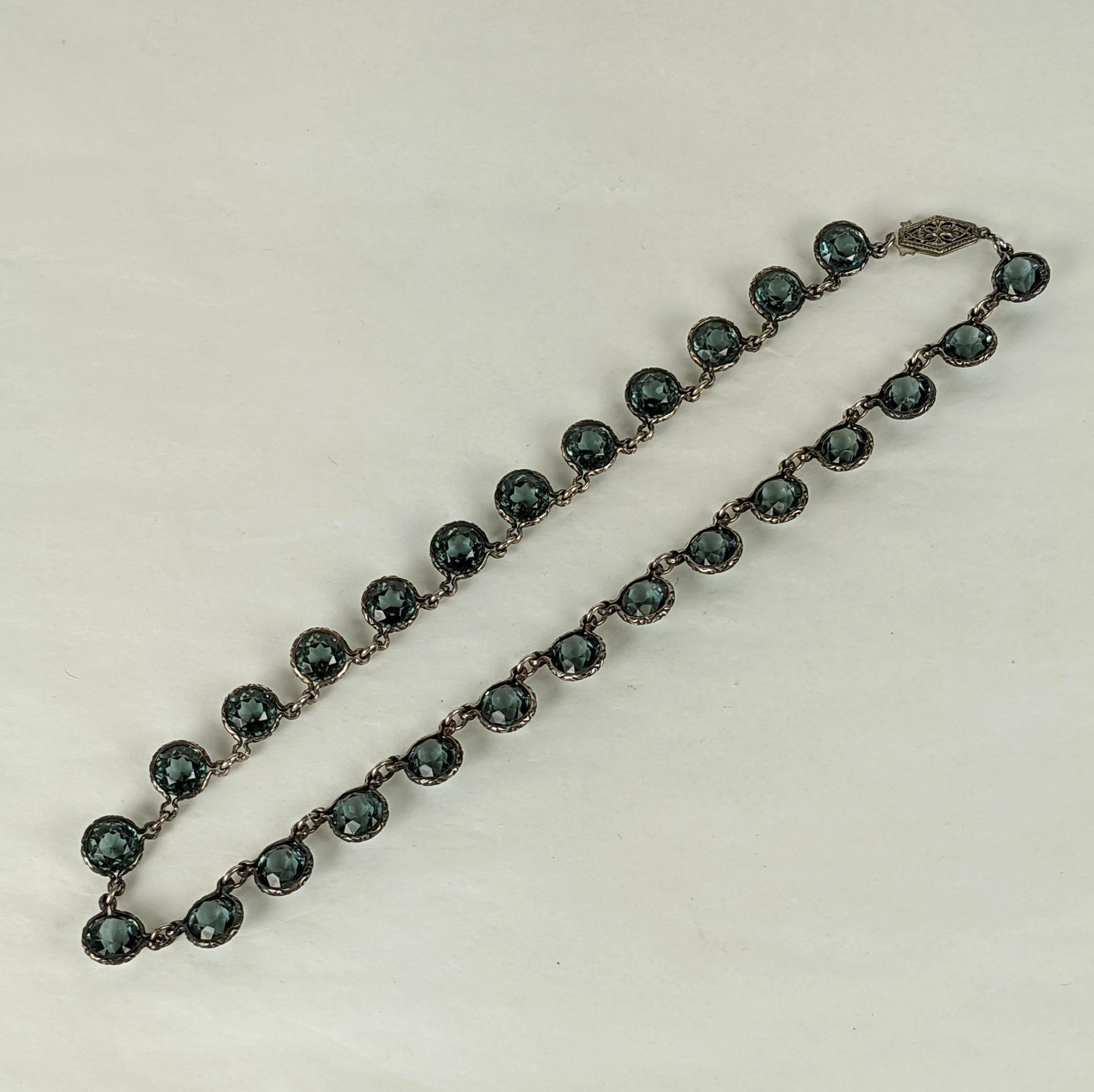 Halskette aus Sterlingsilber im Art déco-Stil im Zustand „Hervorragend“ im Angebot in New York, NY