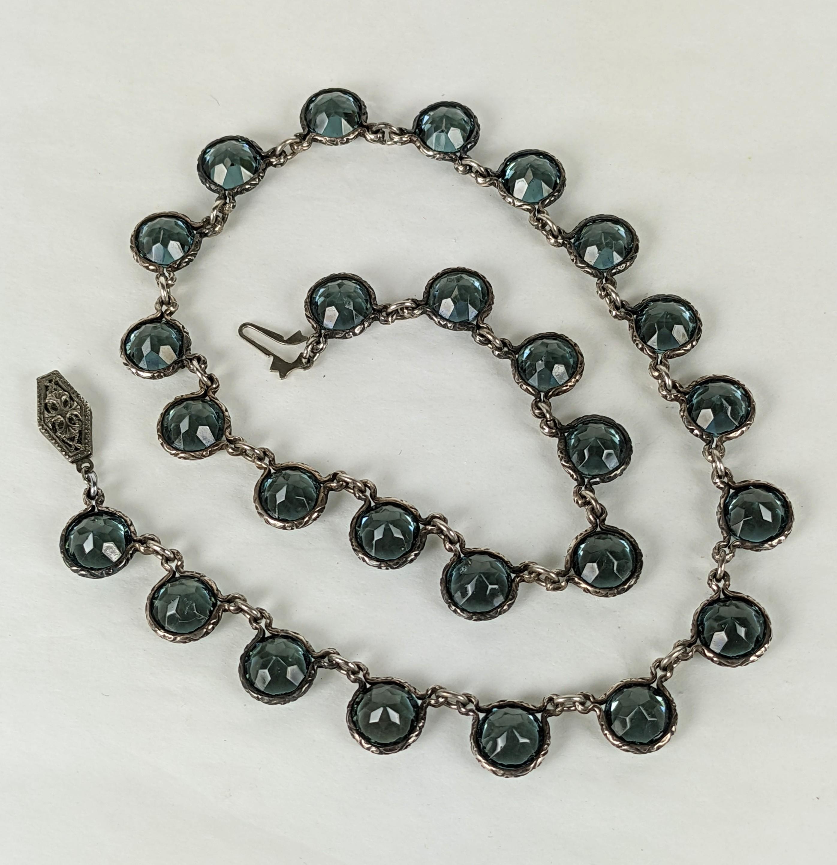 Halskette aus Sterlingsilber im Art déco-Stil für Damen oder Herren im Angebot