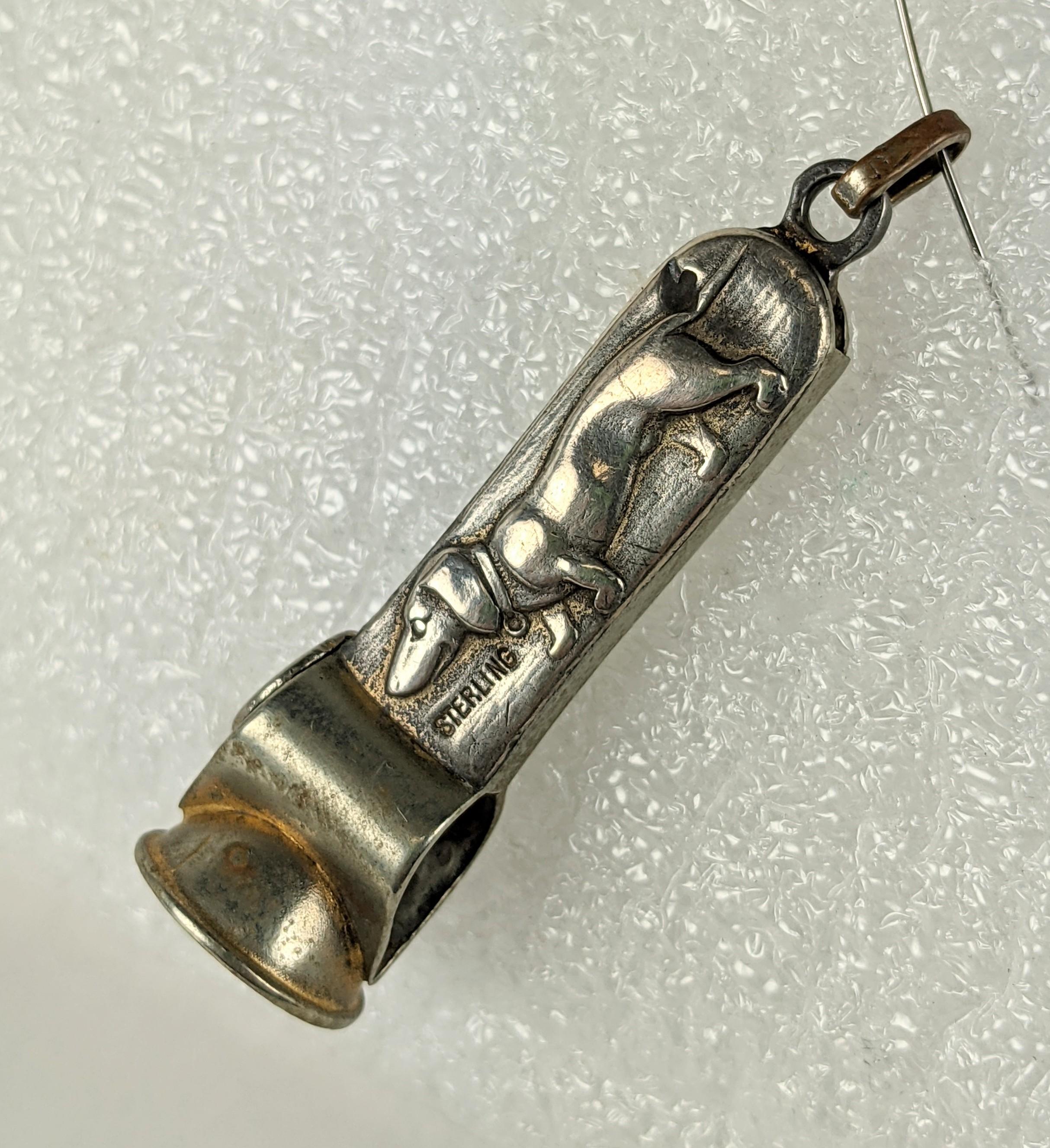 Art Deco Sterling Daschund Cigarette Cutter In Good Condition For Sale In New York, NY