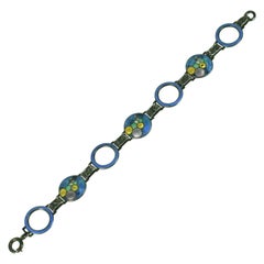 Bracciale a bolle d'aria in sterling Art Déco