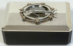 Art Deco Sterling Sailfish & Black Amethyst Box by R. Blackington