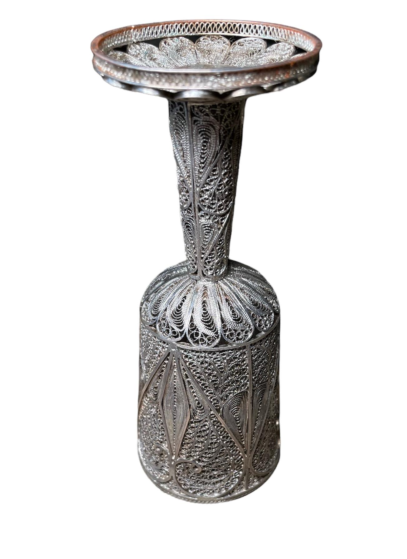 Art Deco Sterling Silver 925 Filigree Cup/Goblet For Sale 3