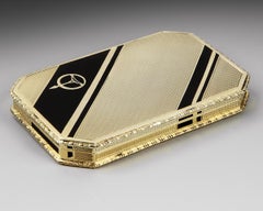 Art Deco Sterling Silver and Enamel Austro-Daimler Racing Car Pillbox, 1928