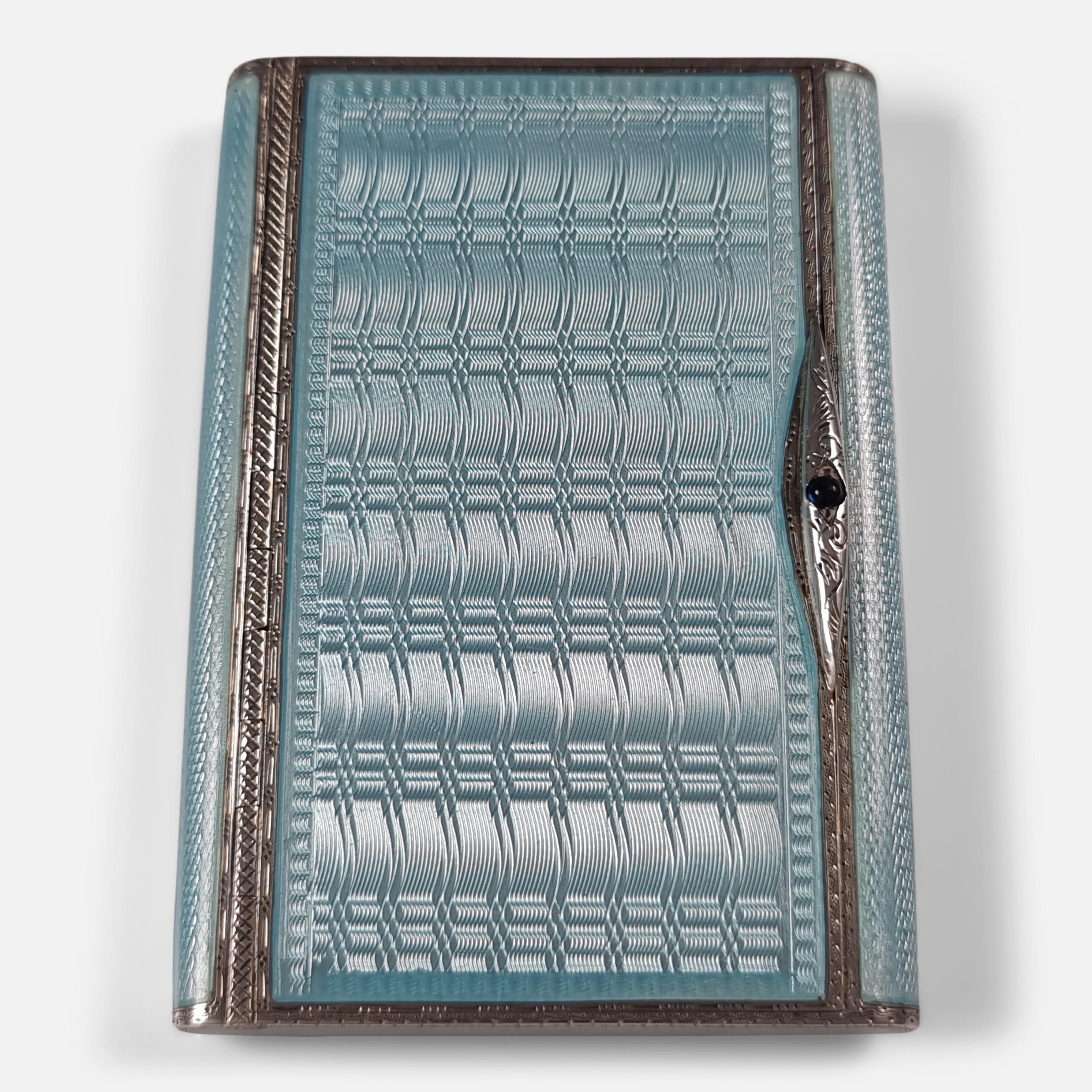 Art Deco Sterling Silver and Enamel Cigarette Case, 1925 6