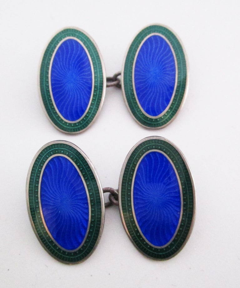 Royal Blue & Silver Cufflinks