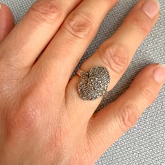 Art Deco Sterling Silver and Marcasite Flower Ring