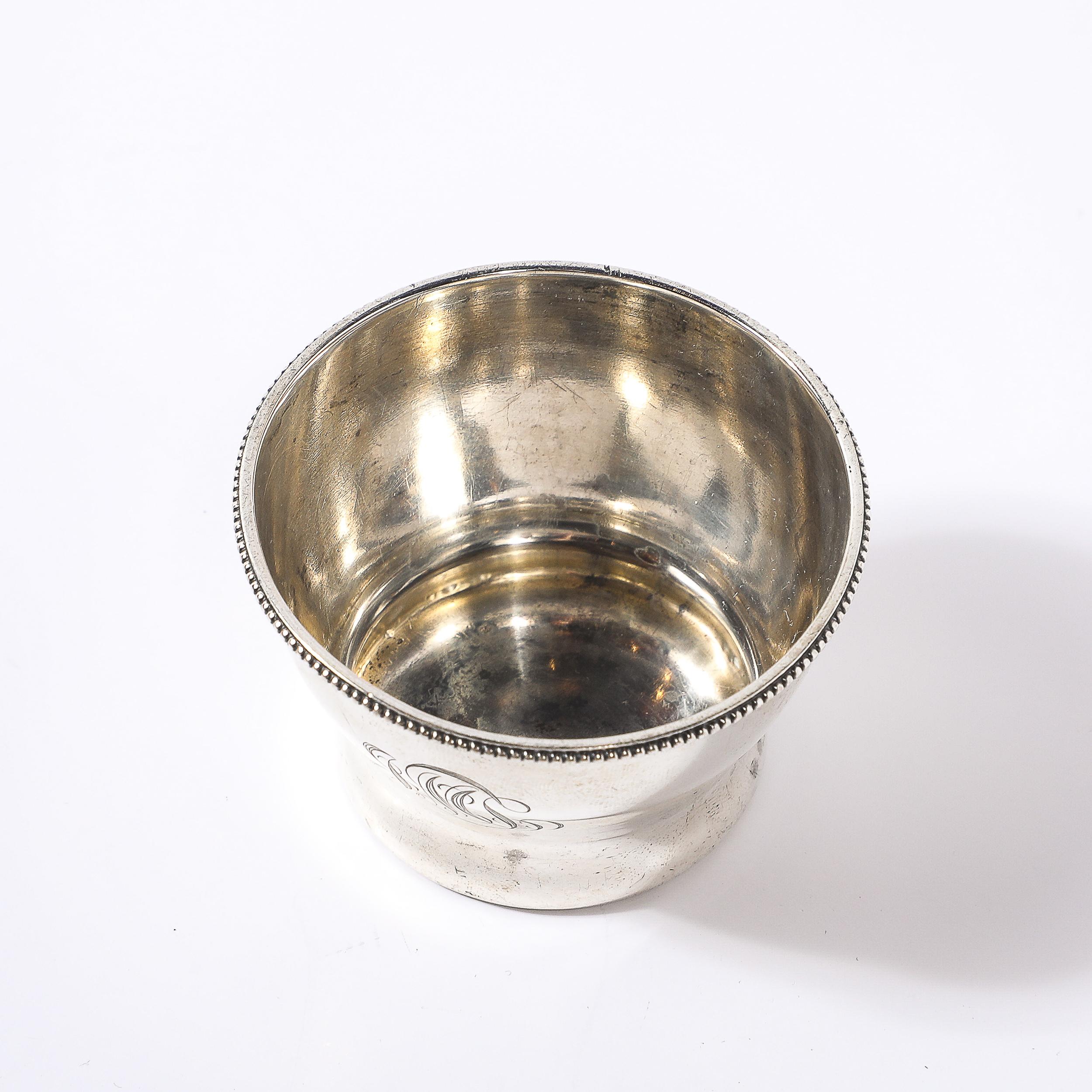 Bol à doigt en argent Sterling Bailey, Banks & Biddle Monogramme JNS en vente 1