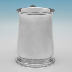 Art deco sterling silver beer mug made in London in 1931