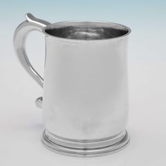 Art Deco Sterling Silver Beer Mug or Tankard - London 1935 C. J. Vander