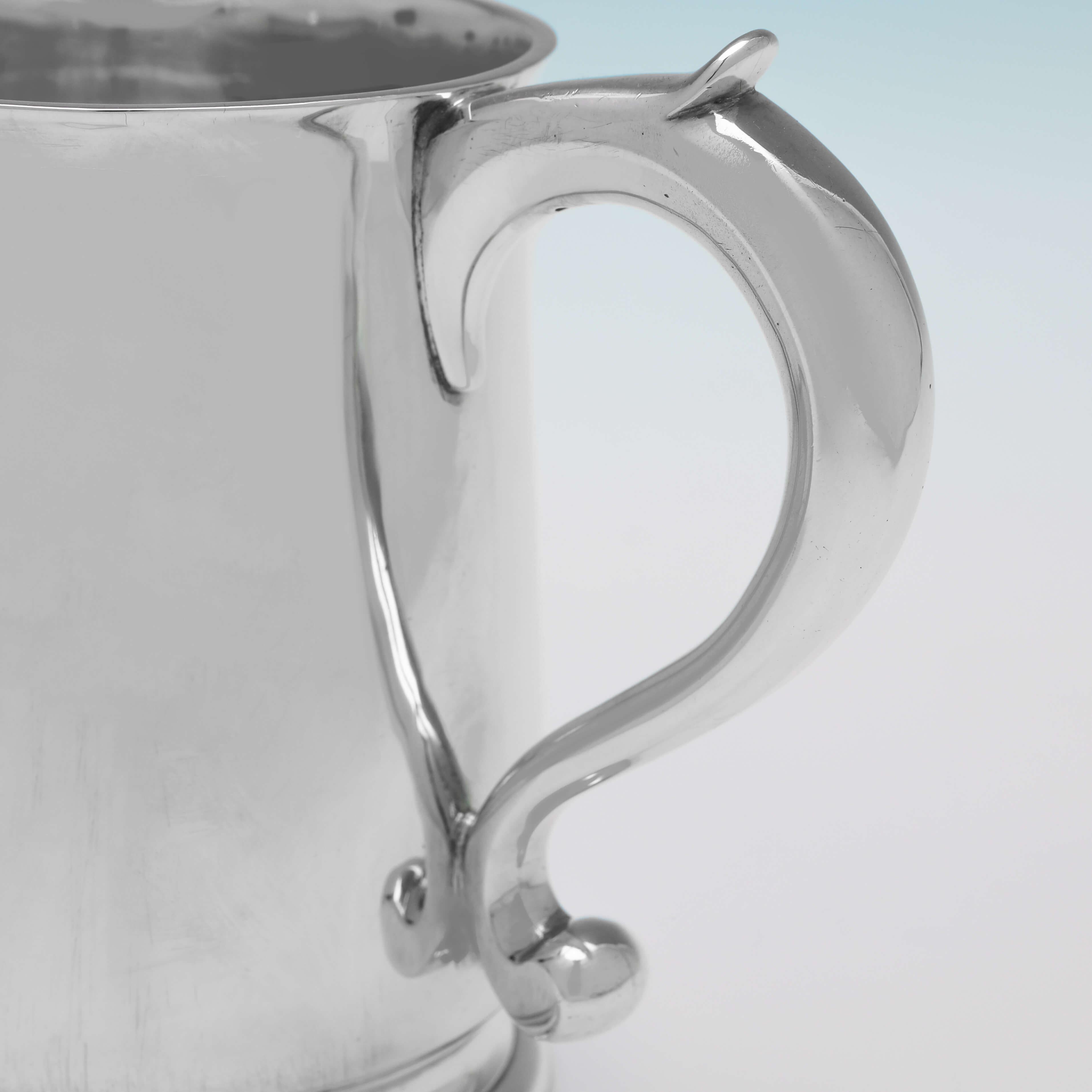 Mid-20th Century Art Deco Sterling Silver Beer Mug or Tankard - London 1935 C. J. Vander