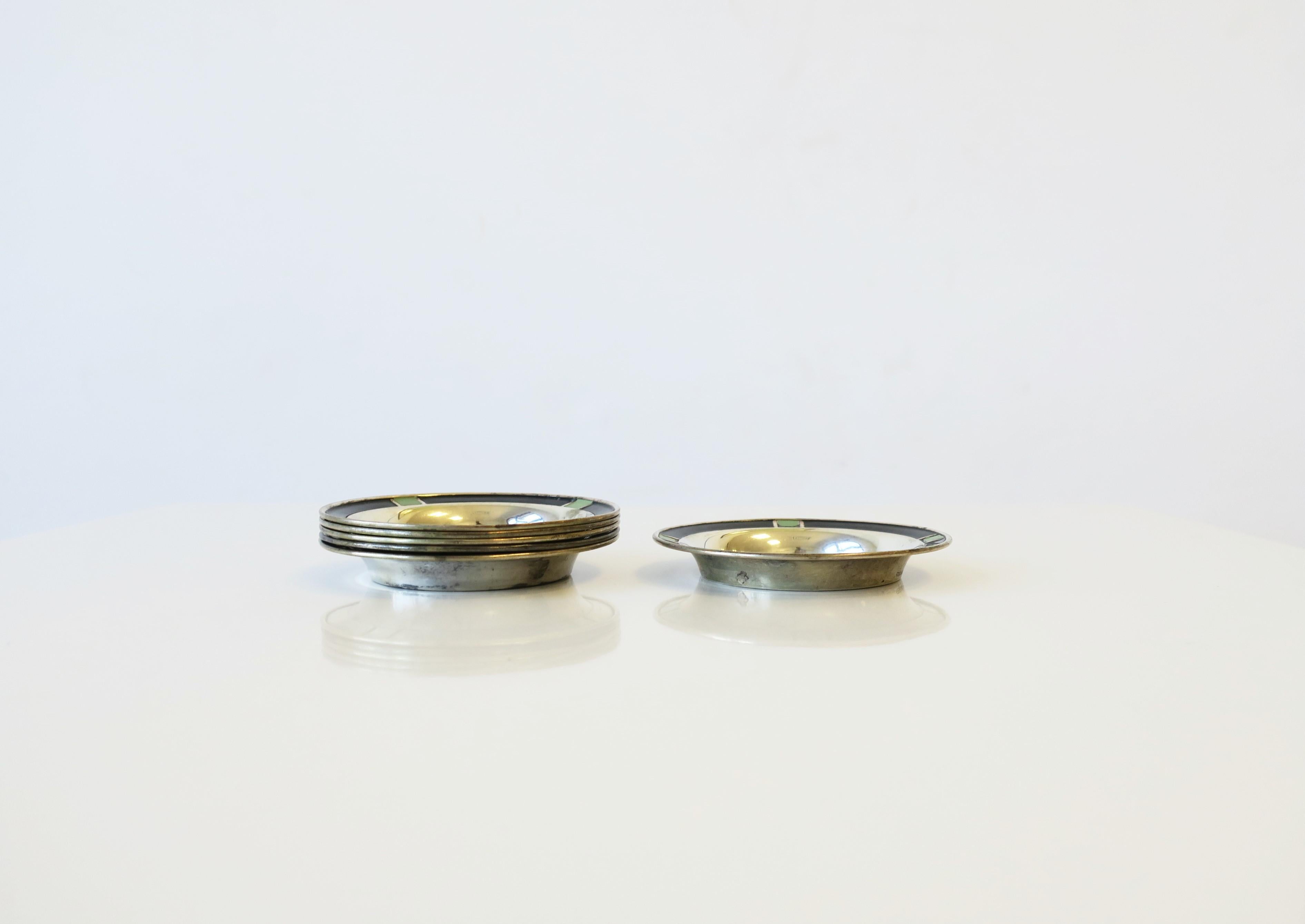 Art Deco Sterling Silver Bowls or Vessels, Set of 6 1