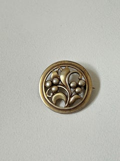 Art Deco Sterling Silver Brooch by Just Andersen (1884–1943), Denmark, ca. 1930s