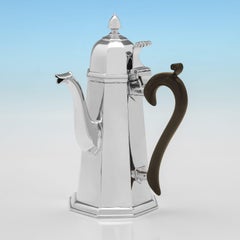 Art deco sterling silver cafe au lait hallmarked in Chester in 1926