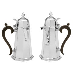 Art deco sterling silver cafe au lait hallmarked in Chester in 1926