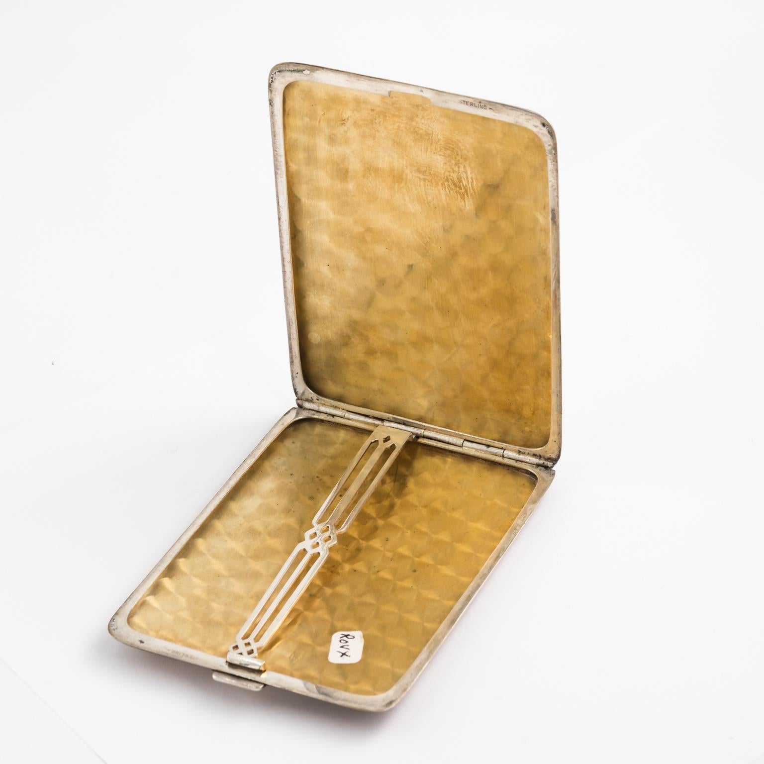 Art Deco Sterling Silver Card Case In Good Condition In Stamford, CT
