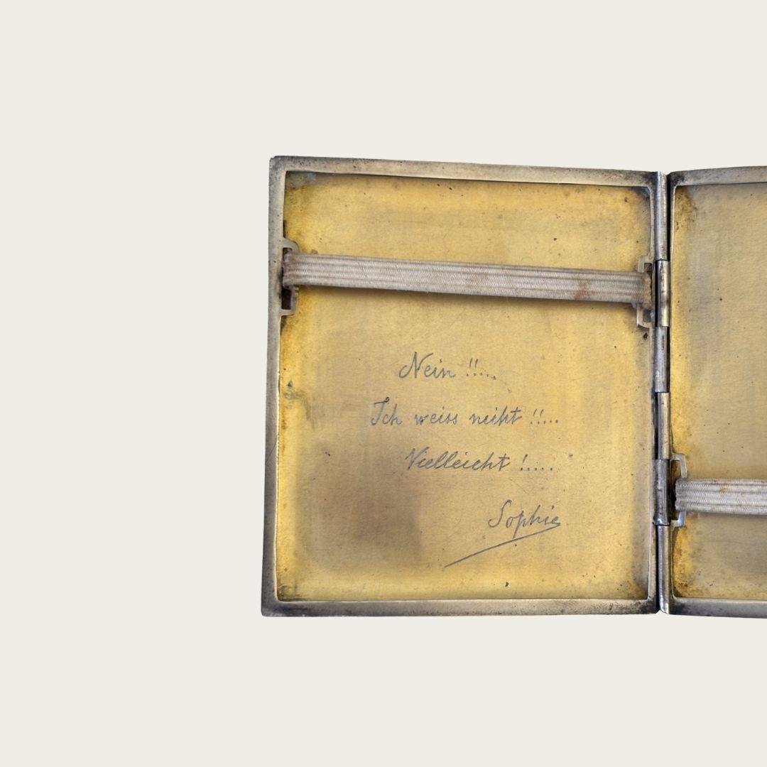 Art Deco Sterling Silber Kartenetui oder Zigarettenetui (Deutsch) im Angebot