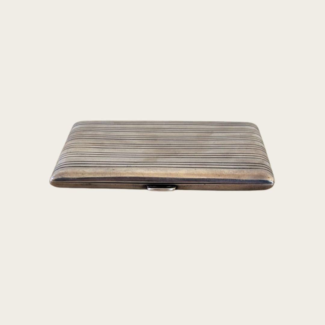Art Deco Sterling Silber Kartenetui oder Zigarettenetui (20. Jahrhundert) im Angebot