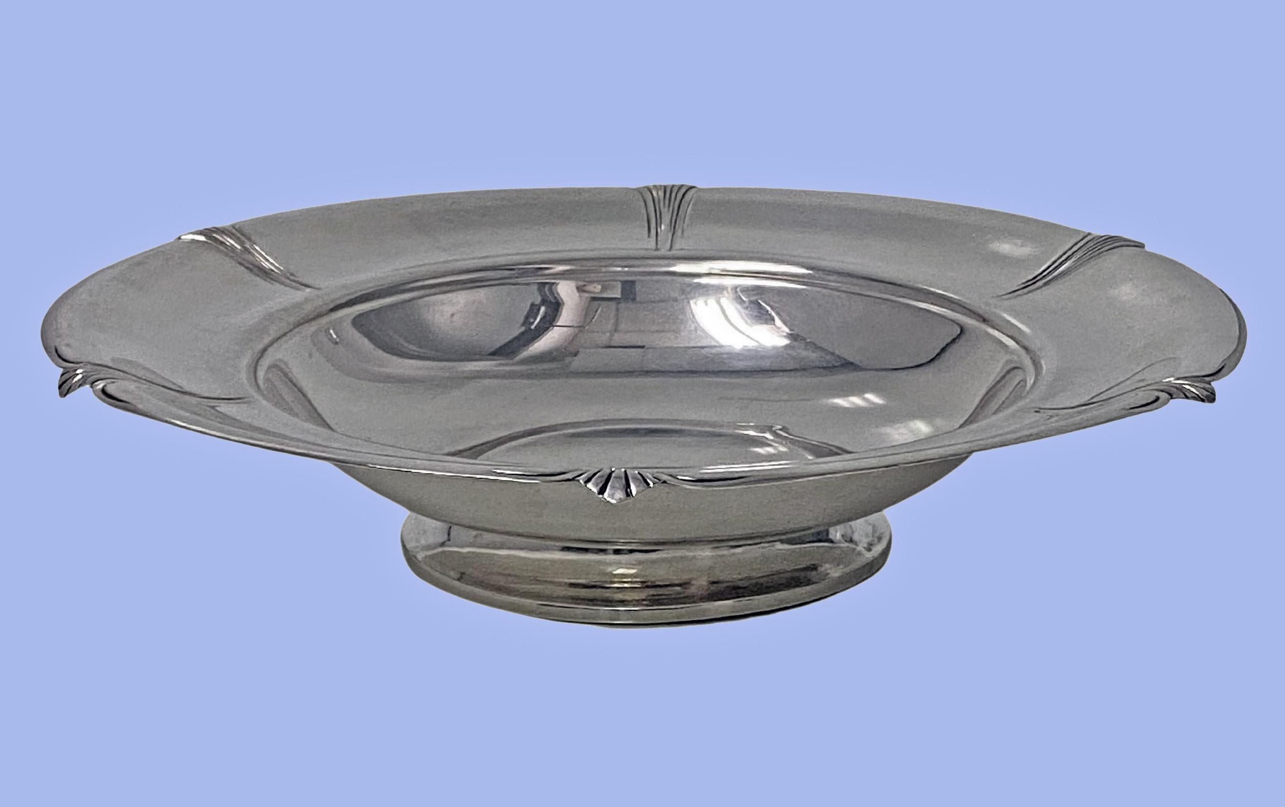 Art Deco Sterling Silver Centerpiece Dish, International Silver Co, C.1940 For Sale 1