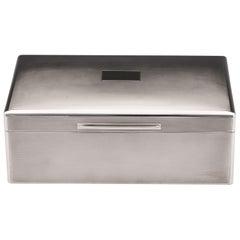 Vintage Art Deco Sterling Silver Cigar Humidor Box by Padgett 
Braham Ltd.