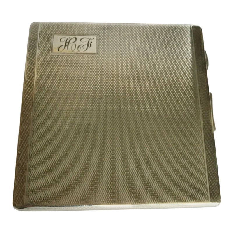 Art-Déco-Zigarettenetui aus Sterlingsilber von MH Meyer Ltd, 1931