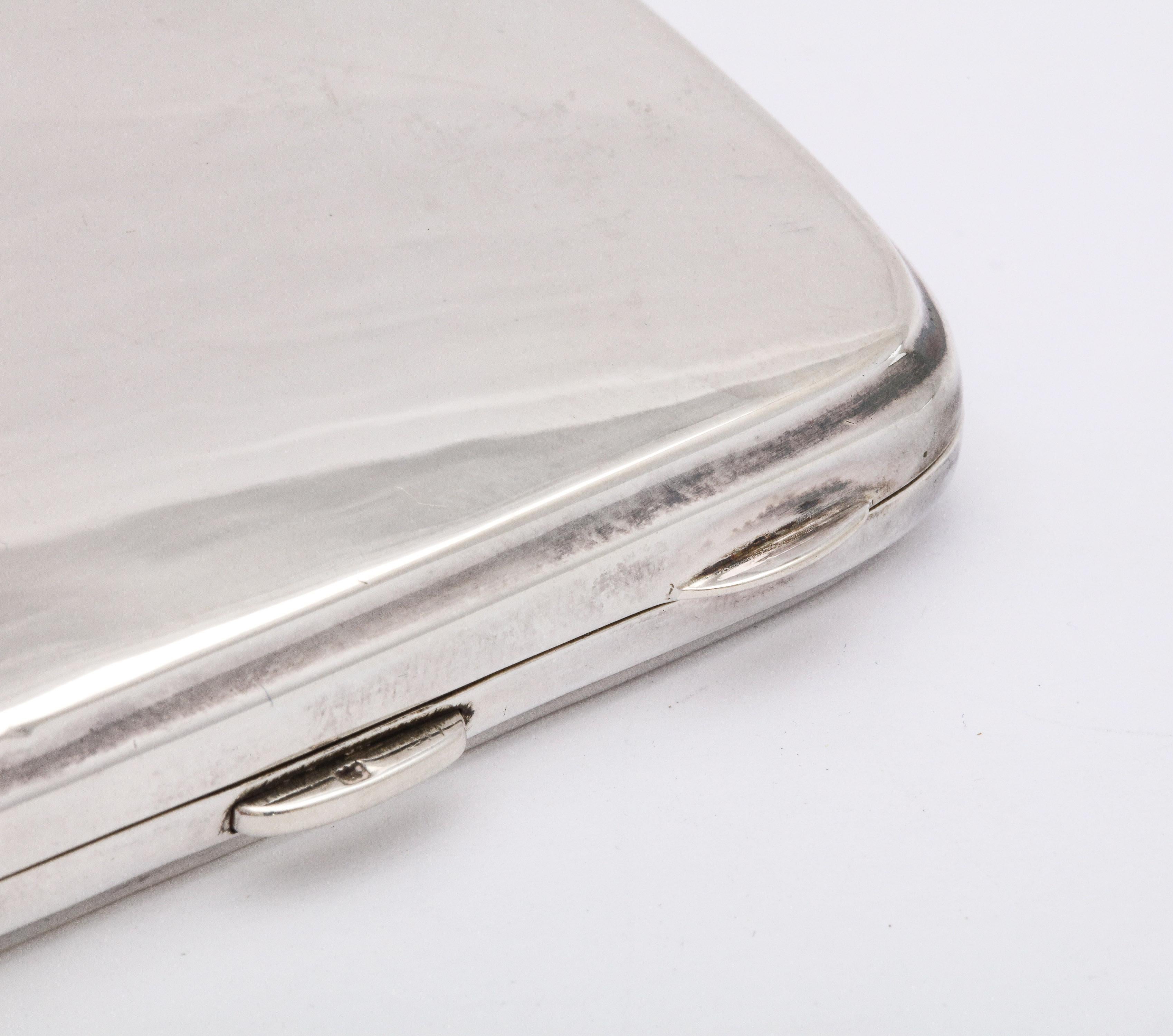 Art Deco Sterling Silver Cigarette Case by William Haseler 11