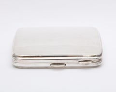 Art Deco Sterling Silver Cigarette Case by William Haseler