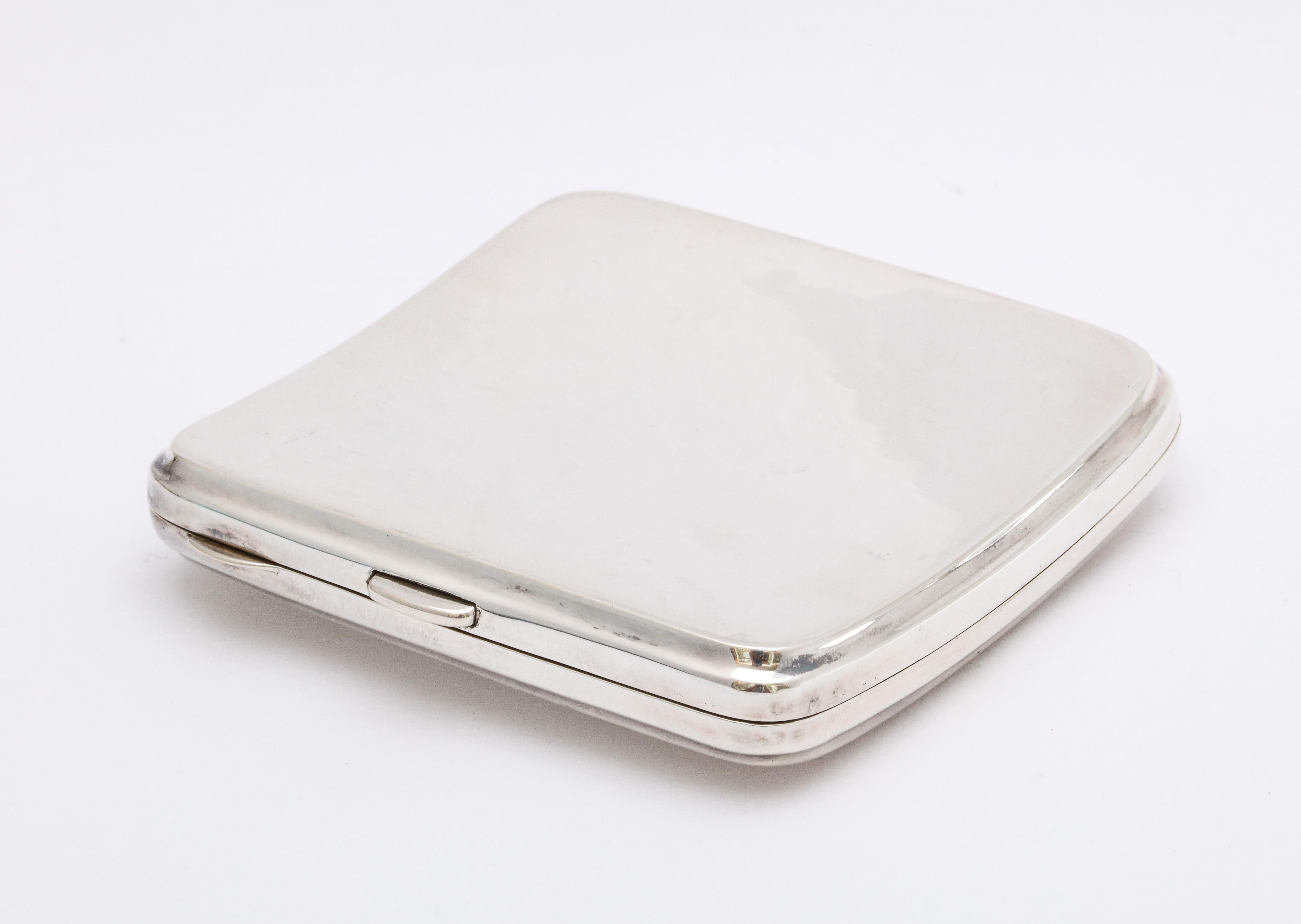 Art Deco Sterling Silver Cigarette Case by William Haseler 3