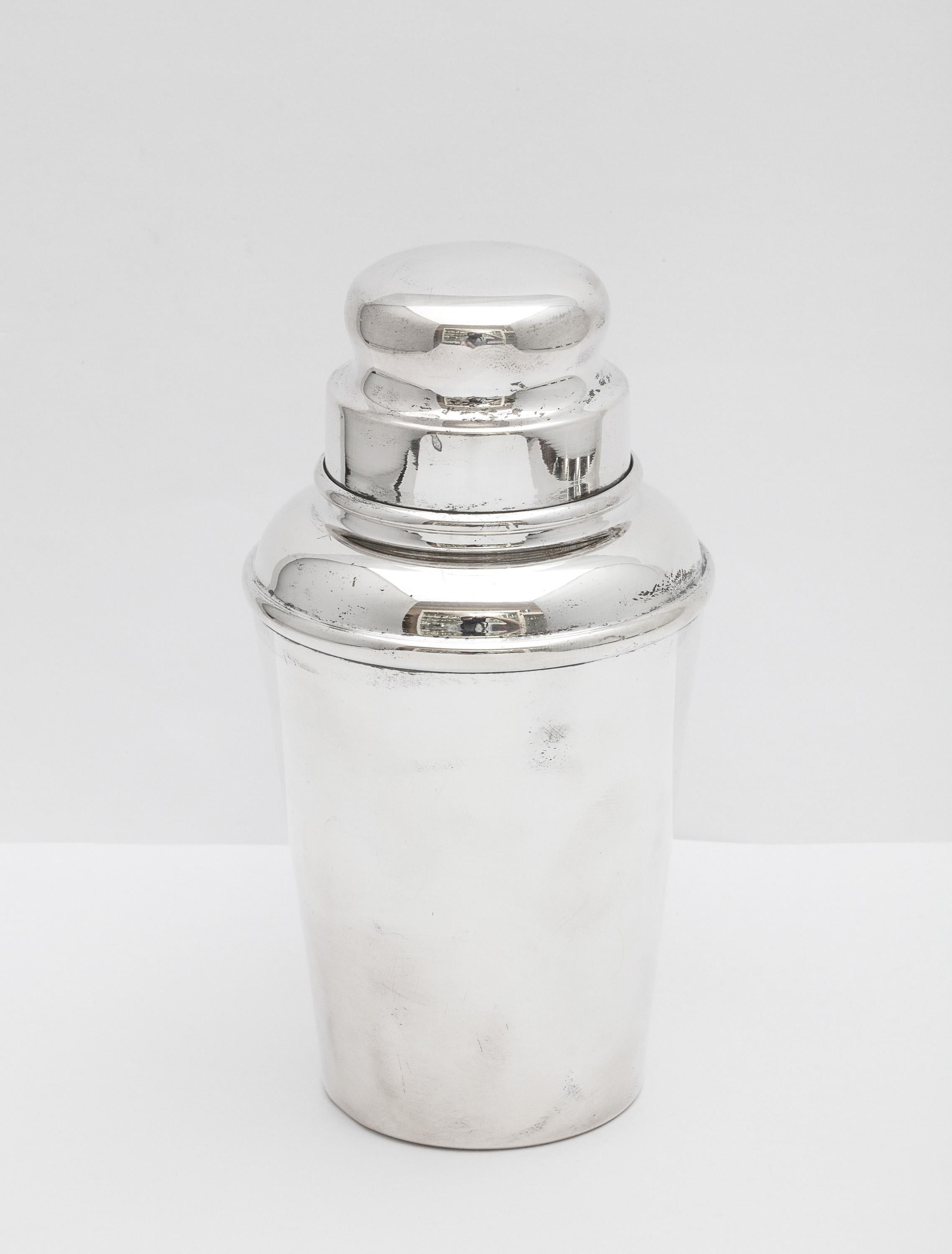 Mid-20th Century Art Deco Sterling Silver Cocktail Shaker - by Currier & Roby