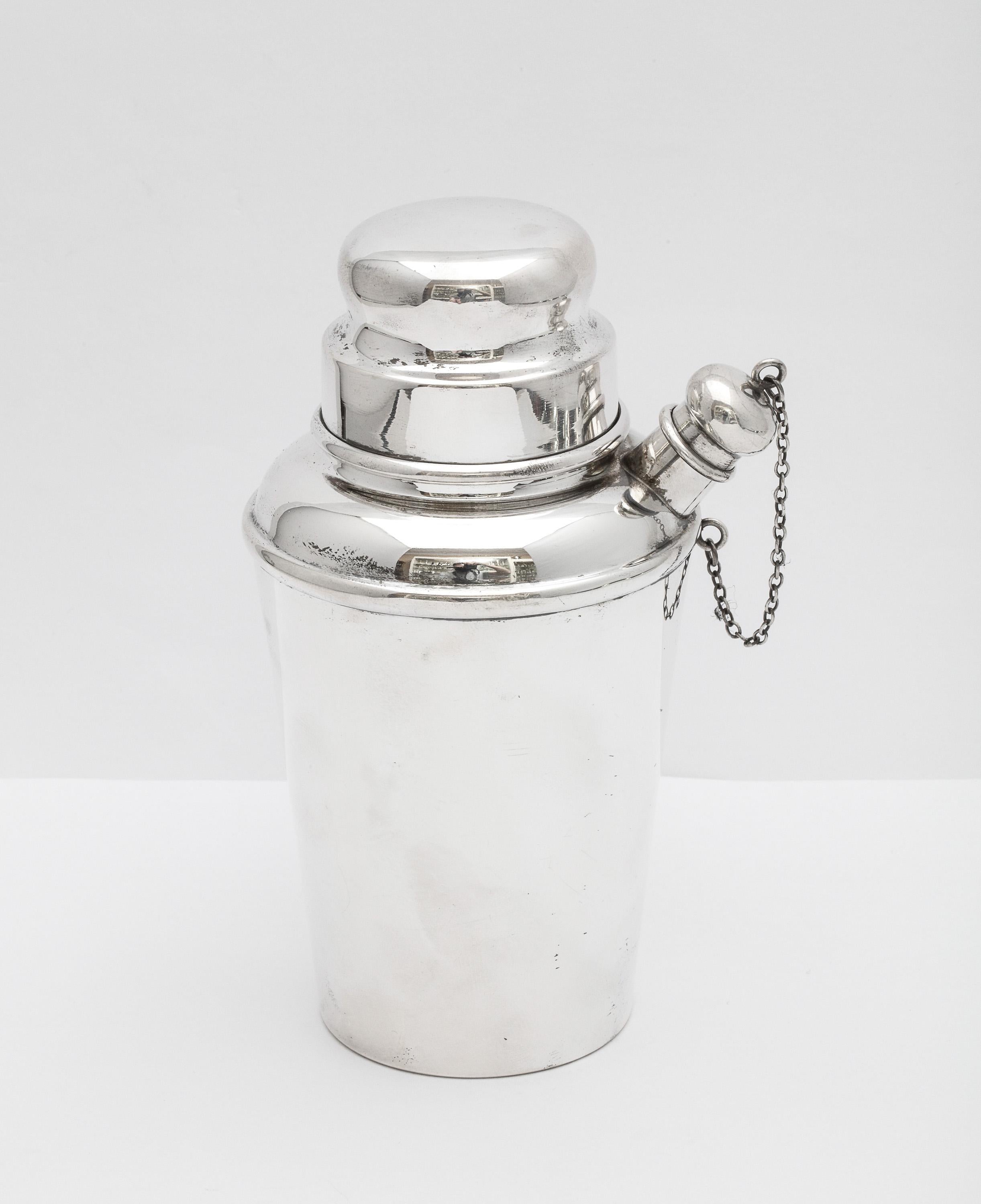 Art Deco Sterling Silver Cocktail Shaker - by Currier & Roby 1