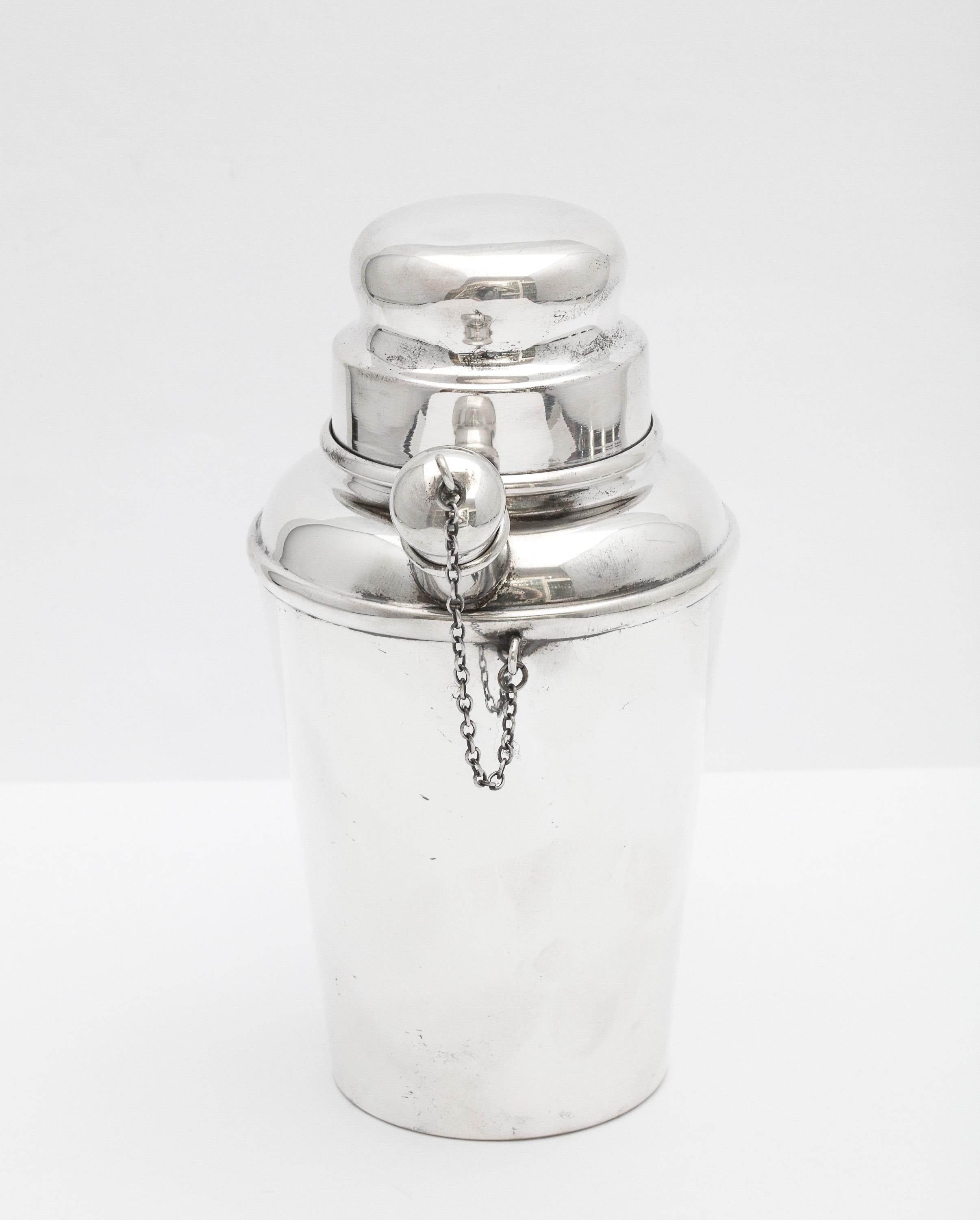 Art Deco Sterling Silver Cocktail Shaker - by Currier & Roby 3