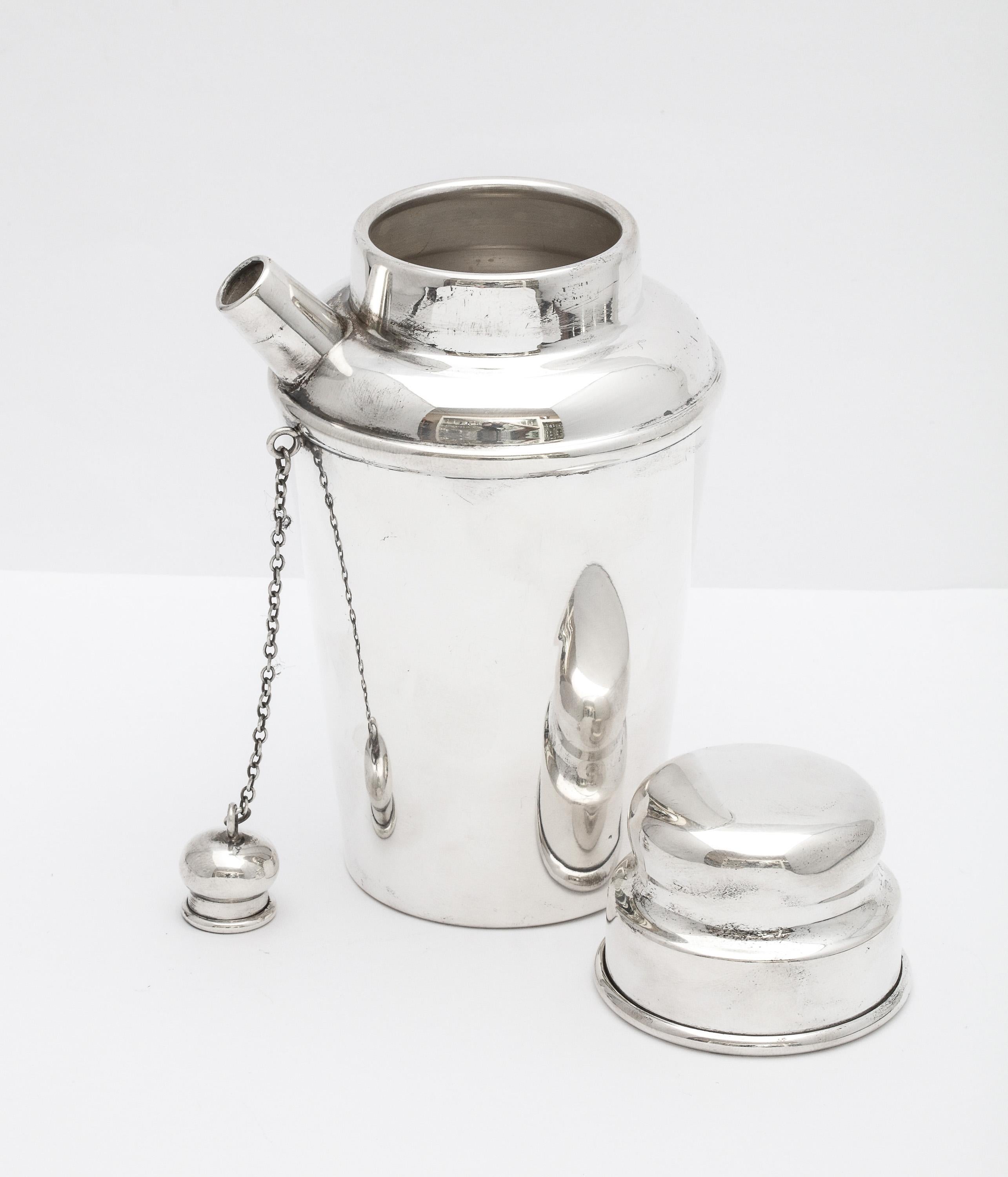 Art Deco Sterling Silver Cocktail Shaker - by Currier & Roby 4