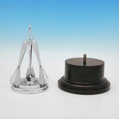 Trofeo per freccette in argento Sterling Art Deco - Marchio di fabbrica del 1938
