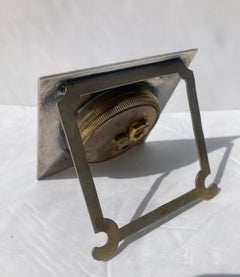 Art Deco Sterling Silver, Enamel, Marcasites Desk/Table Clock, DRGM