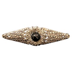 Art Deco Sterling Silver Flower Pin
