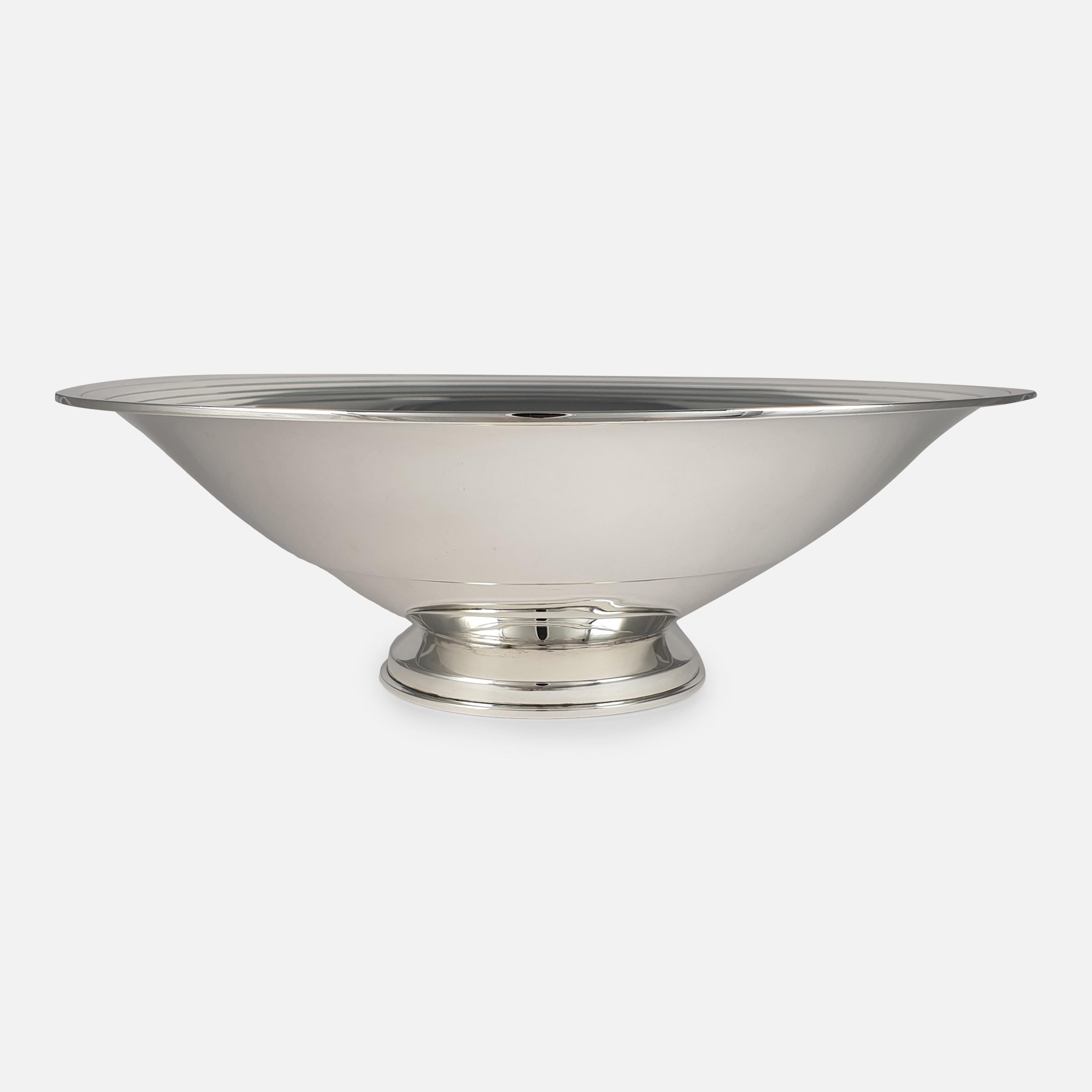 Art Deco Obstschale aus Sterlingsilber, Goldsmiths & Silversmiths Co., London, 1934 5