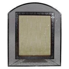 Art Deco Sterling Silver & Glass Picture Frame Attributed to Hawkes