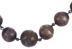 Art Deco Sterling Silver Graduated Ball Bead Necklace
