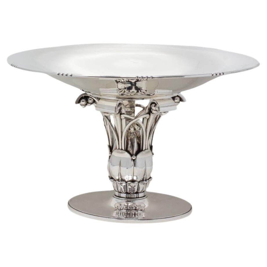 Art Deco Sterling Silver Hand Made Centrepiece Robert Edgar Stone