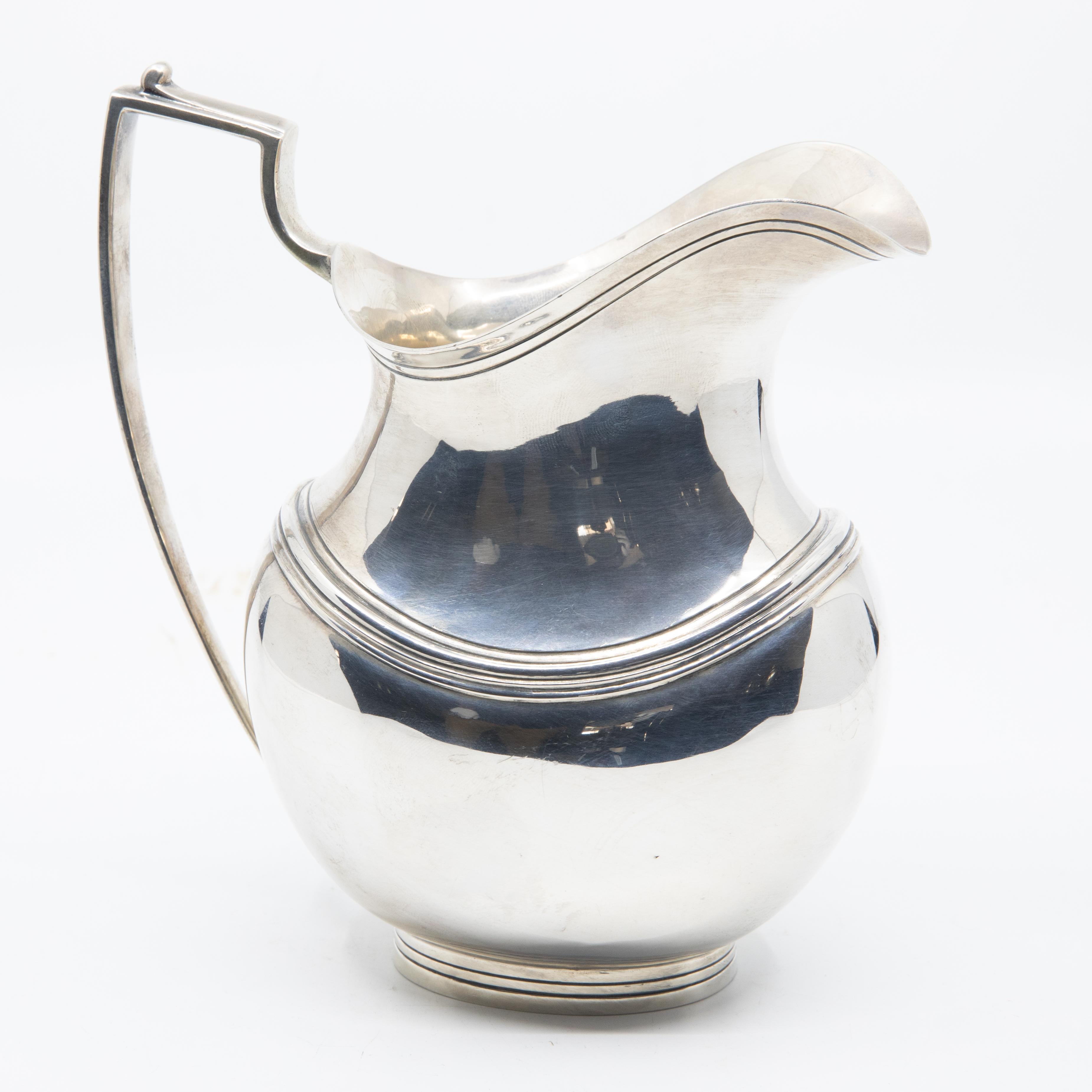 Art Deco Sterling Silver Handmade Tea Set with Rosewood Handles 9
