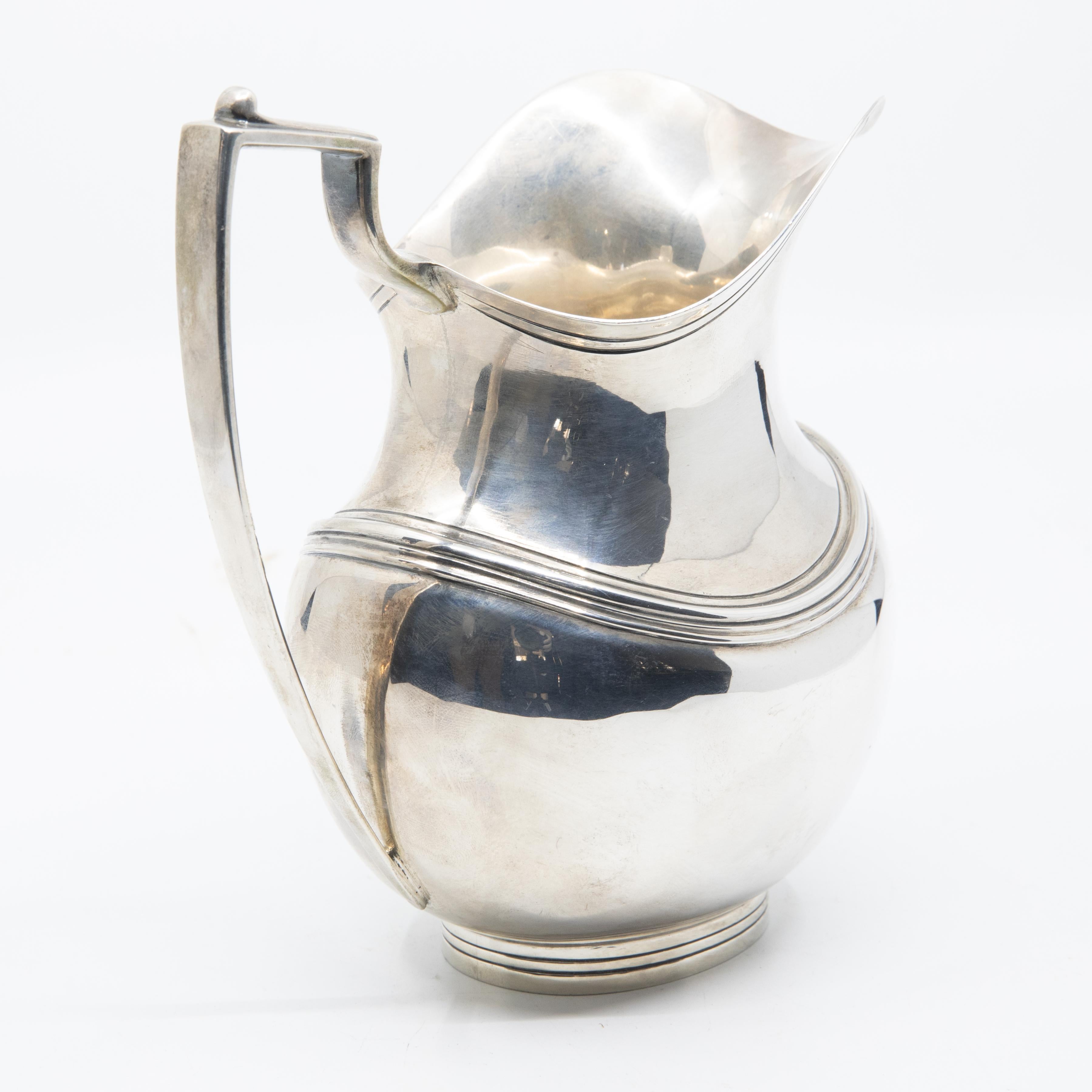 Art Deco Sterling Silver Handmade Tea Set with Rosewood Handles 10