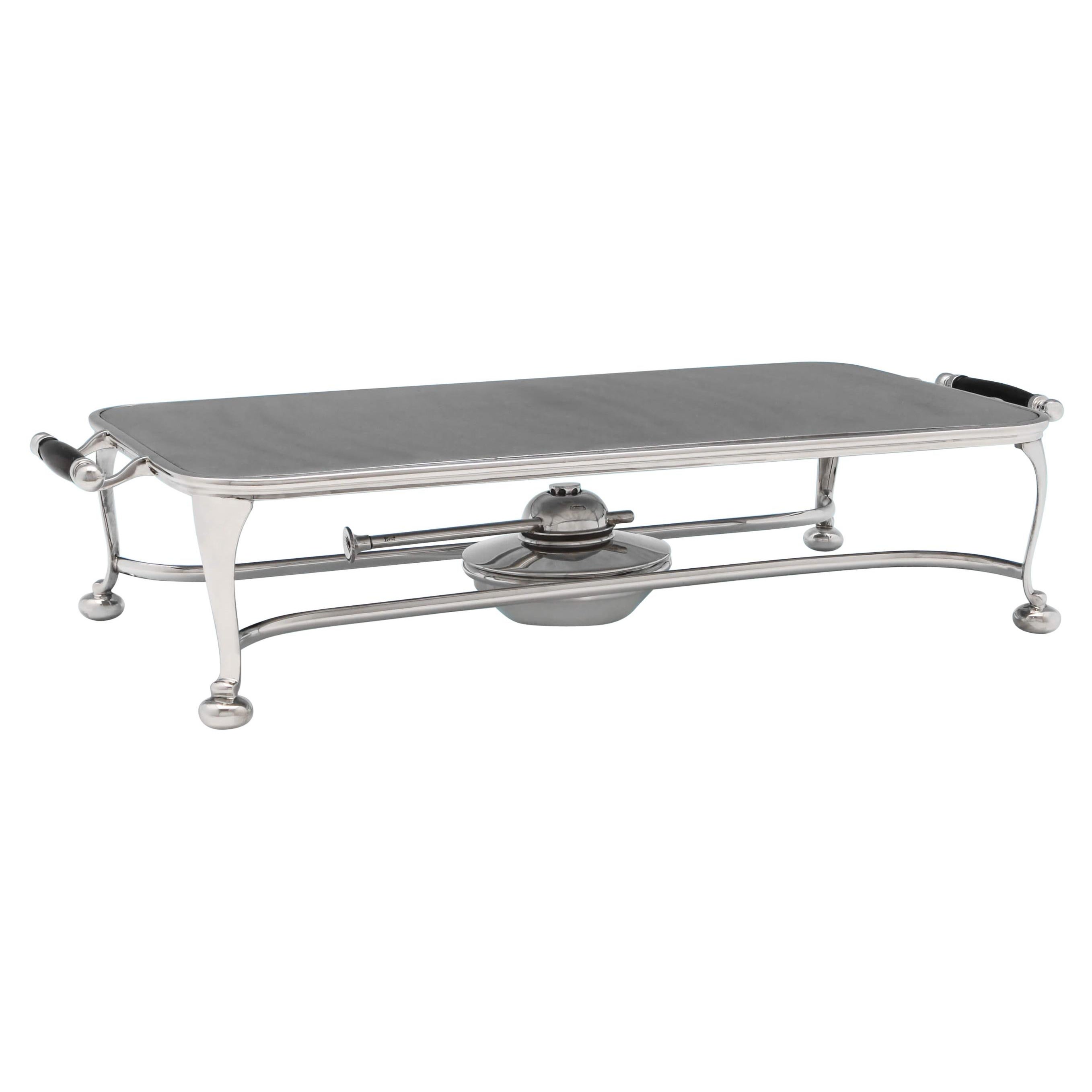 Art Deco Sterling Silver Hot Plate or Warming Stand - Mappin & Webb 1926