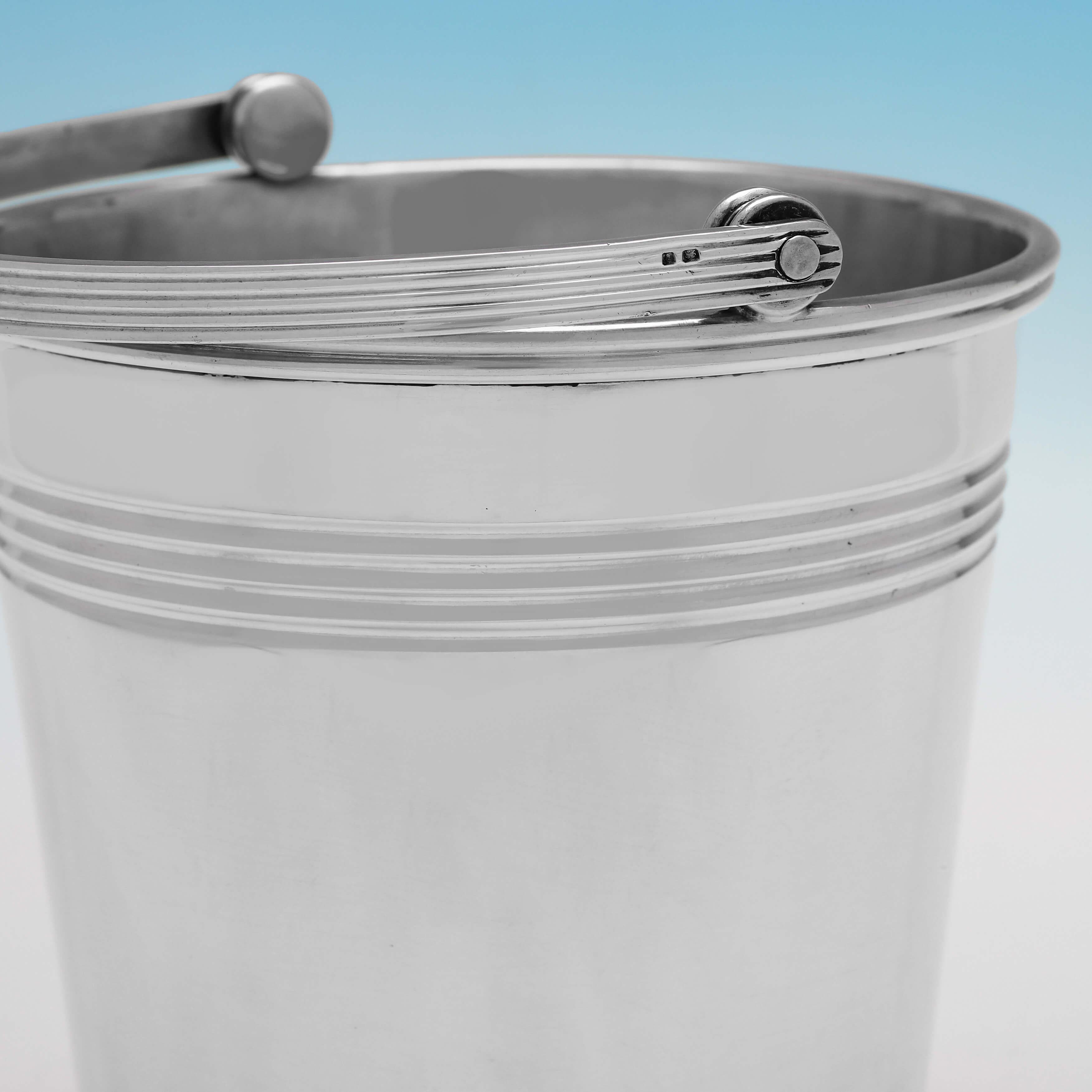 Mid-20th Century Art Deco Sterling Silver Ice Bucket - London 1937 For Sale