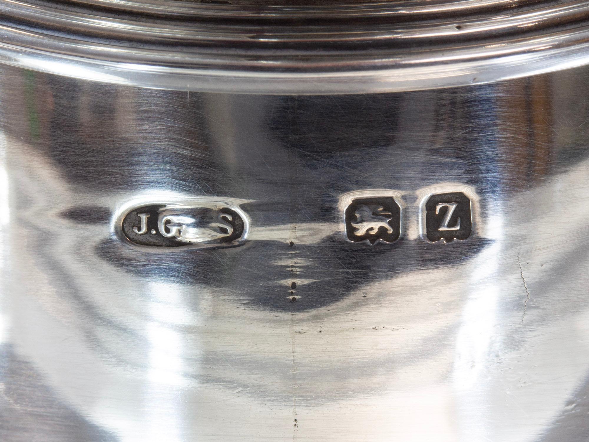 Art Deco Sterling Silver Ink Stand, Watch and Inkwells John Grinsell & Sons For Sale 8