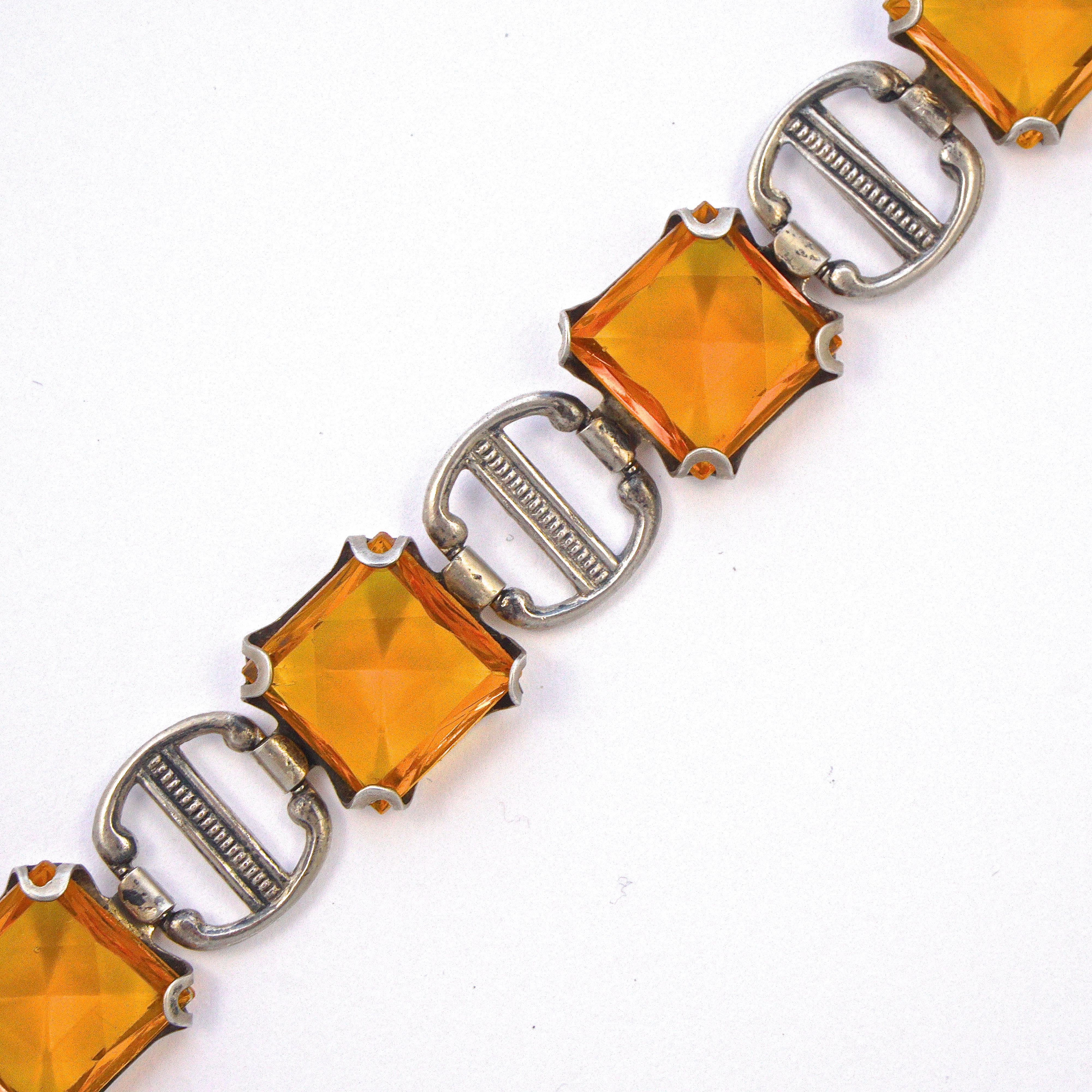 amber silver bracelet