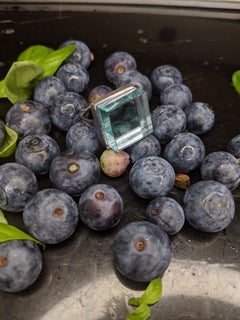 Featured in Vogue Art Deco Style Sterling Silver Men Ring with Green Quartz