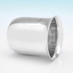 Taza o vaso de menta Art Déco de plata de ley - Londres 1939 - Barnards