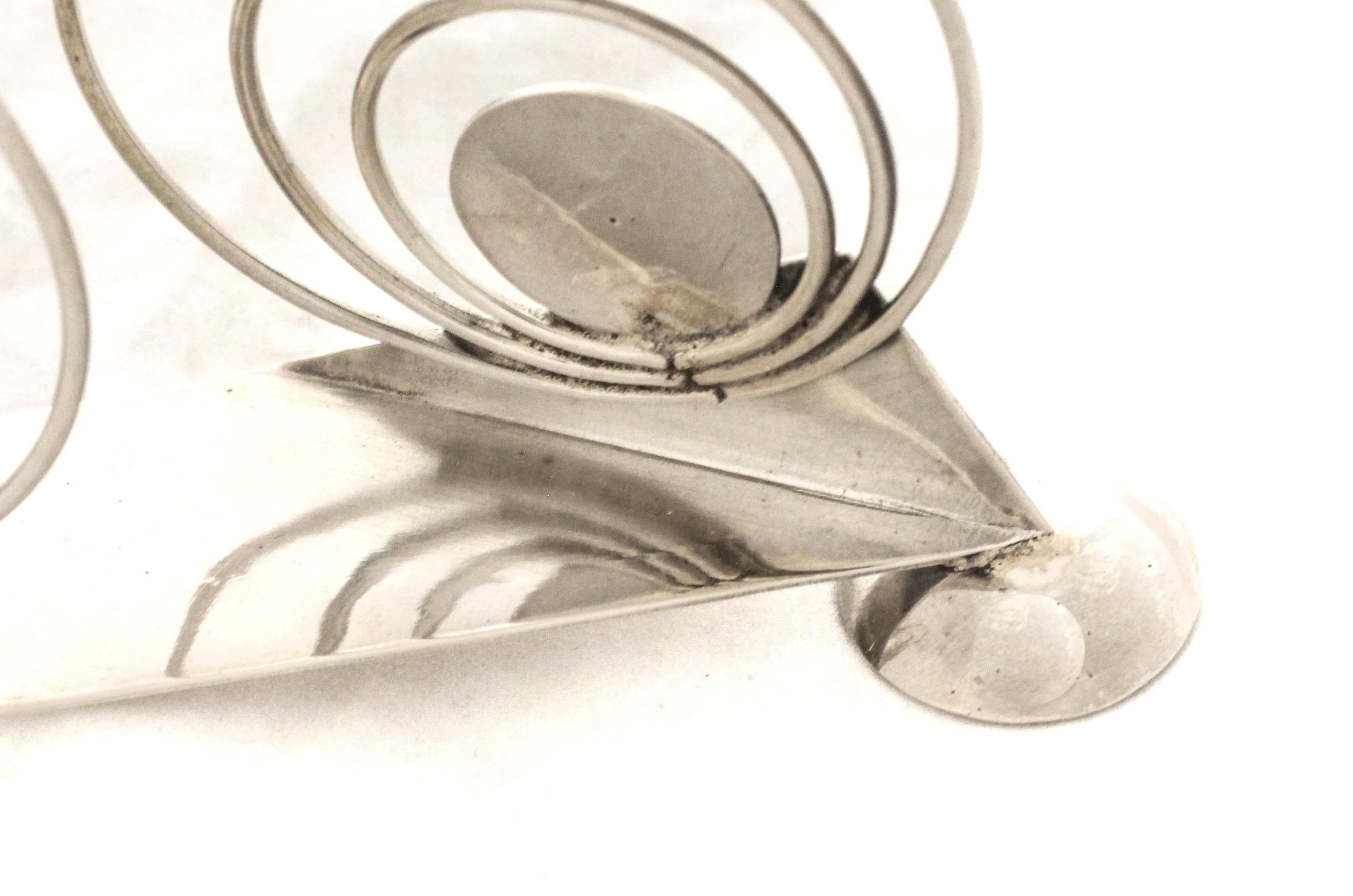 Portatovaglioli Art Deco in argento Sterling In condizioni ottime in vendita a Brooklyn, NY